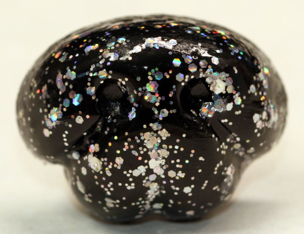 Sicherheitsnase 20,6 mm x 15,2 mm Hund hart schwarz Glitter mit Sicherheitsscheibe
