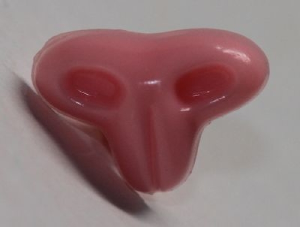 Sicherheitsnase 13 x 10 mm Fuchs hart rosa mit Sicherheitsscheibe