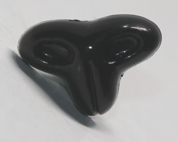 Sicherheitsnase 13 x 10 mm Fuchs hart schwarz mit Sicherheitsscheibe