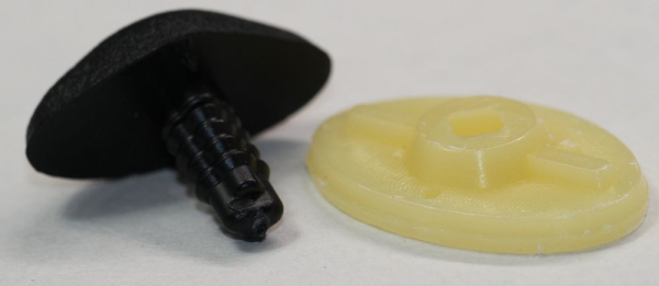 Sicherheitsnase 28 mm x 15 mm Gazelle hart schwarz mit Sicherheitsscheibe