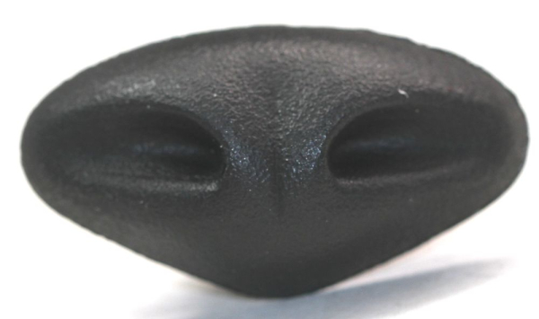 Sicherheitsnase 33 mm x 17,5 mm Gazelle hart schwarz mit Sicherheitsscheibe