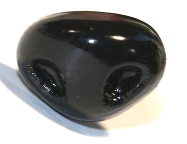 Sicherheitsnase 10 x 7 mm Nager Nagetier hart schwarz glänzend mit Sicherheitsscheibe