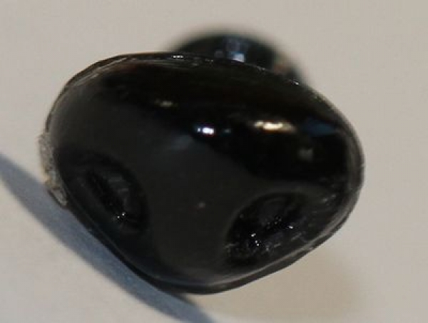 Sicherheitsnase 7 x 5 mm Nager Nagetier hart schwarz glänzend mit Sicherheitsscheibe