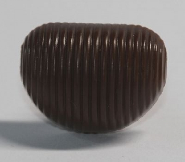 Sicherheitsnase 18 mm x 13 mm Rillen hart dunkelbraun glänzend mit Sicherheitsscheibe