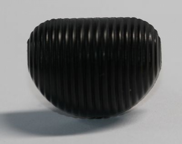 Sicherheitsnase 18 mm x 13 mm Rillen hart schwarz glänzend mit Sicherheitsscheibe