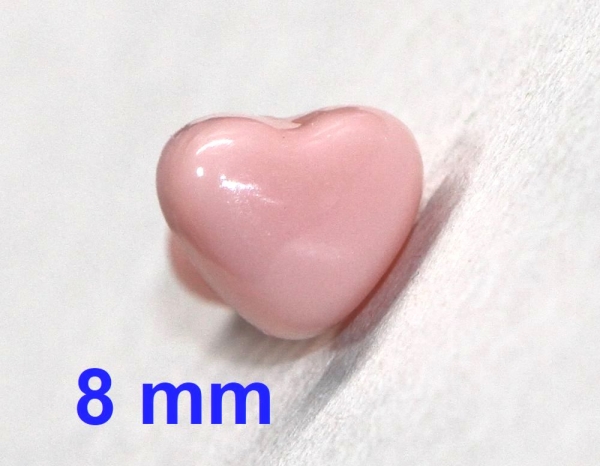 Sicherheitsnase Herz hart blassrosa glänzend mit Sicherheitsscheibe