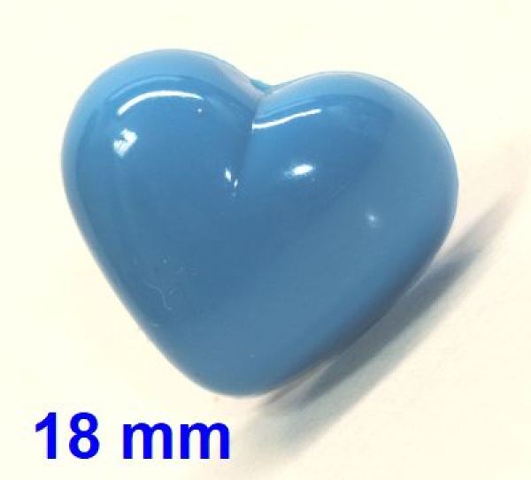 Sicherheitsnase Herz hart blau glänzend mit Sicherheitsscheibe