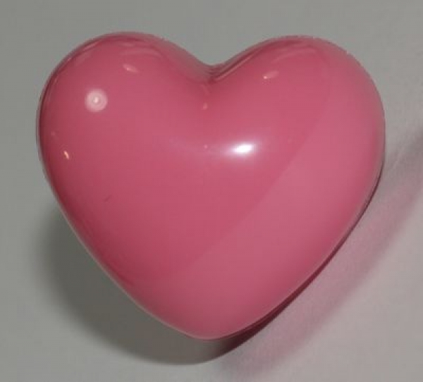 Sicherheitsnase 18 mm x 16 mm Herz hart Rosa glänzend mit Sicherheitsscheibe