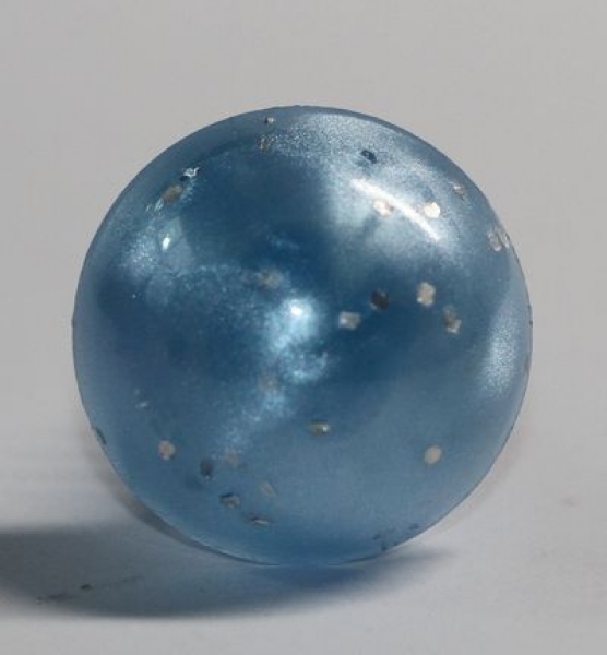 Sicherheitsnase 18 mm rund Perlblau Glitter mit Sicherheitsscheibe
