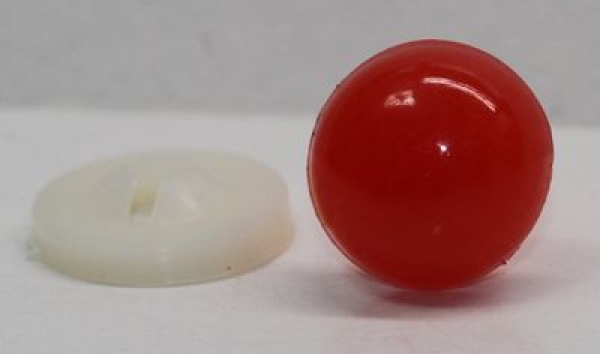 Sicherheitsnase 12 mm rund Rot mit Sicherheitsscheibe