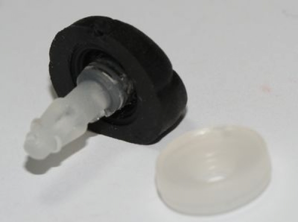 Sicherheitsnase 16 mm x 13 mm Hund Soft schwarz Softnase mit Sicherheitsscheibe