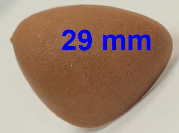 Sicherheitsnase 29 mm dreieckig Soft hellbraun Softnase mit Sicherheitsscheibe