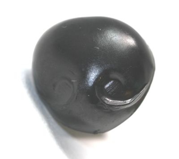 1 Stück Nase Hund / Bär zum Einkleben 14 mm x 15 mm schwarz