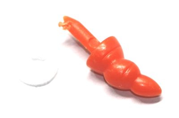 1 Stück Nase Möhre zum Einkleben 8 mm x 18 mm orange für Schneemann