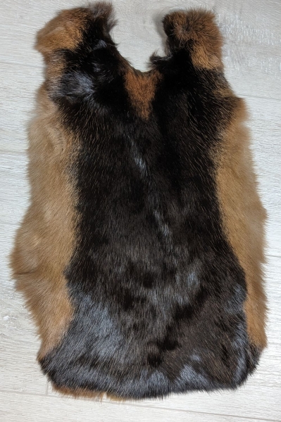Kaninchenfell braun schwarz Lohkaninchen Nr. 2