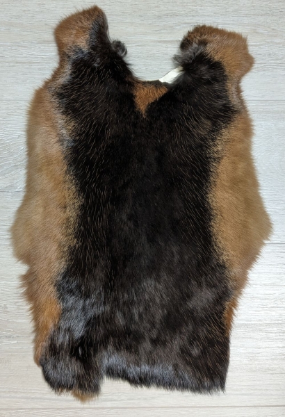 Kaninchenfell braun schwarz Lohkaninchen Nr. 10