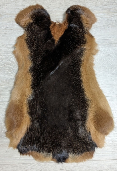 Kaninchenfell braun schwarz Lohkaninchen Nr. 11
