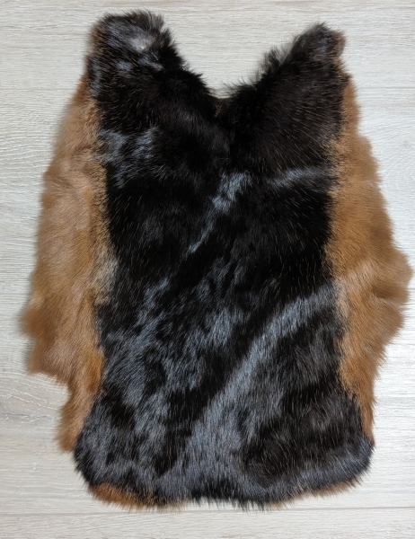 Kaninchenfell braun schwarz Lohkaninchen Nr. 12