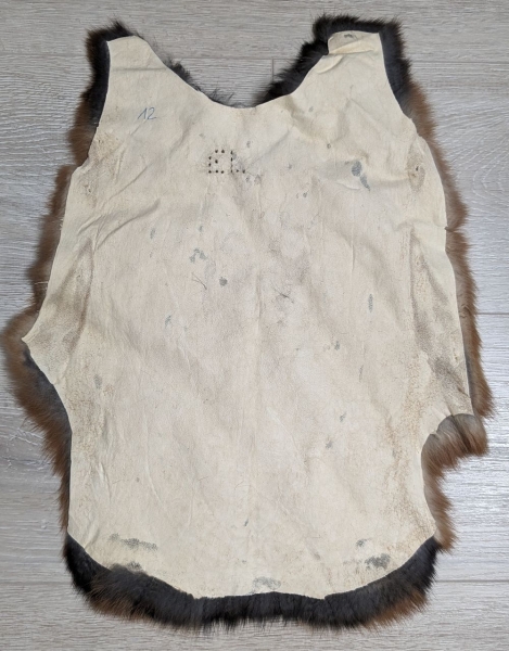 Kaninchenfell braun schwarz Lohkaninchen Nr. 12