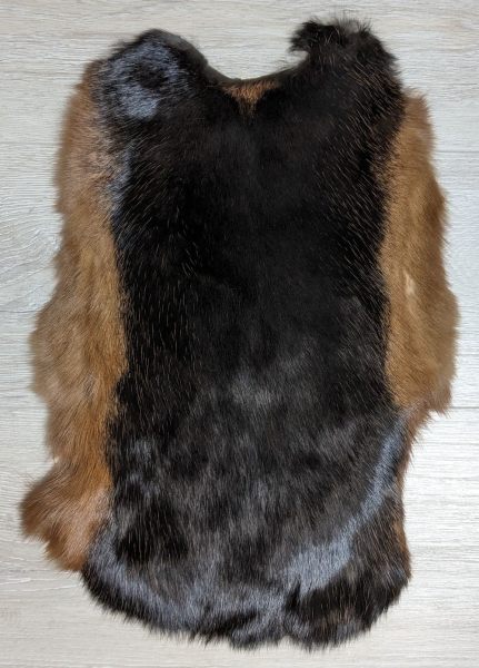 Kaninchenfell braun schwarz Lohkaninchen Nr. 13
