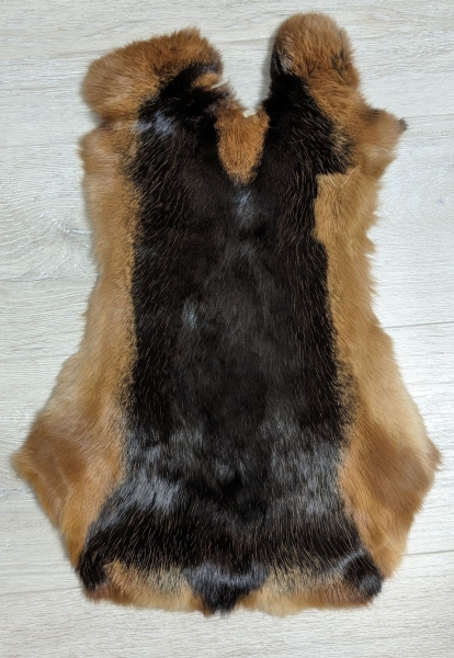 Kaninchenfell braun schwarz Lohkaninchen Nr. 14