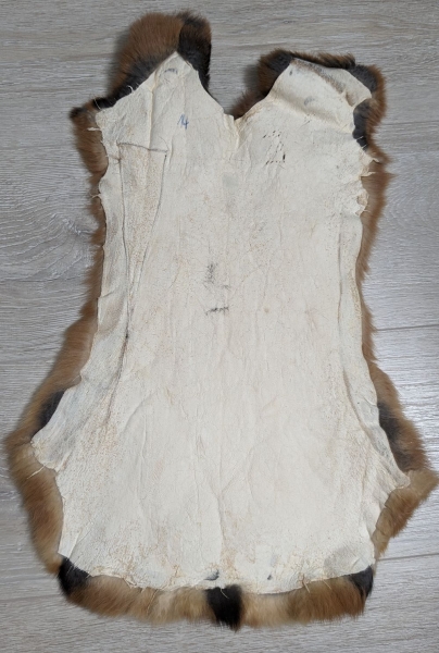 Kaninchenfell braun schwarz Lohkaninchen Nr. 14