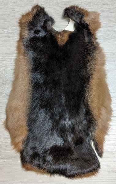 Kaninchenfell braun schwarz Lohkaninchen Nr. 15