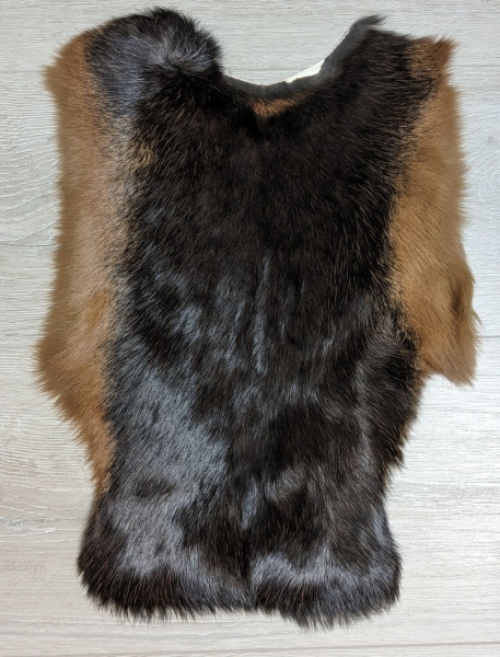 Kaninchenfell braun schwarz Lohkaninchen Nr. 16