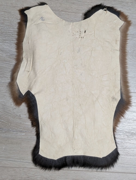 Kaninchenfell braun schwarz Lohkaninchen Nr. 16