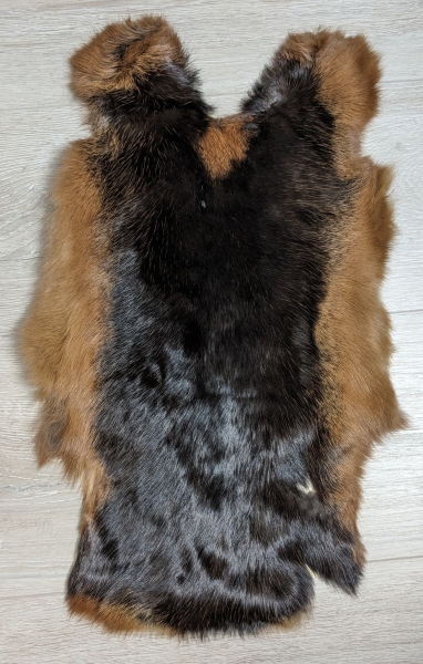 Kaninchenfell braun schwarz Lohkaninchen Nr. 27