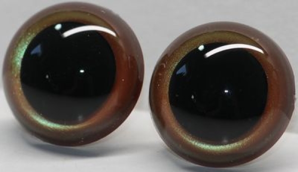 1 Paar Sicherheitsaugen Prisma Color bronze grün