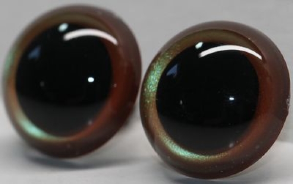 1 Paar Sicherheitsaugen Prisma Color bronze grün