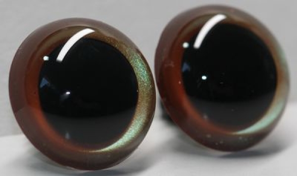 1 Paar Sicherheitsaugen Prisma Color bronze grün