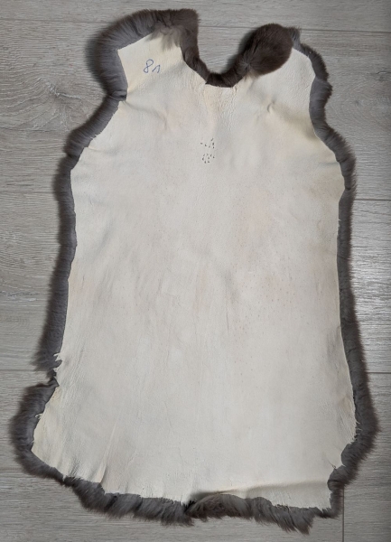 Kaninchenfell Rexkanin braun Flecken Nr. 81