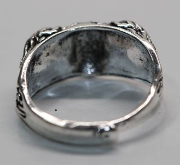 Ring Greifvogel silbern blau
