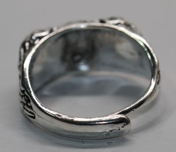 Ring Greifvogel silbern violett