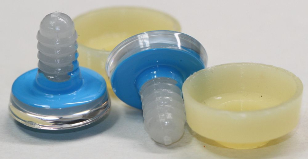 1 Paar Sicherheitsaugen Schielaugen trapezoid 20 mm hellblau nachtleuchtende Pupille