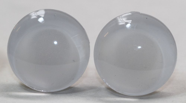 1 Paar Sicherheitsaugen Schielaugen trapezoid 20 mm weiß nachtleuchtende Pupille