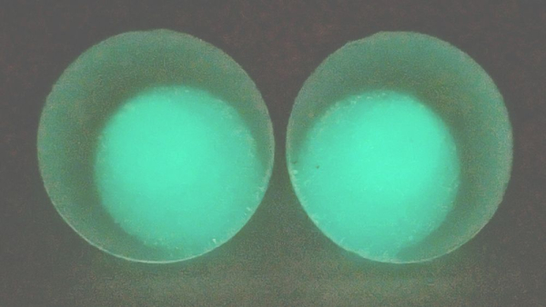 1 Paar Sicherheitsaugen Schielaugen trapezoid 25 mm braun nachtleuchtende Pupille