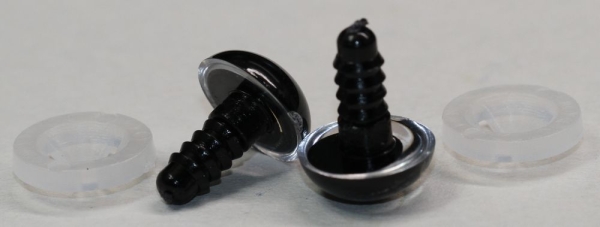 1 Paar Sicherheitsaugen 12 mm Schielaugen transparent