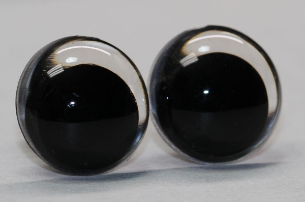 1 Paar Sicherheitsaugen 14 mm Schielaugen transparent