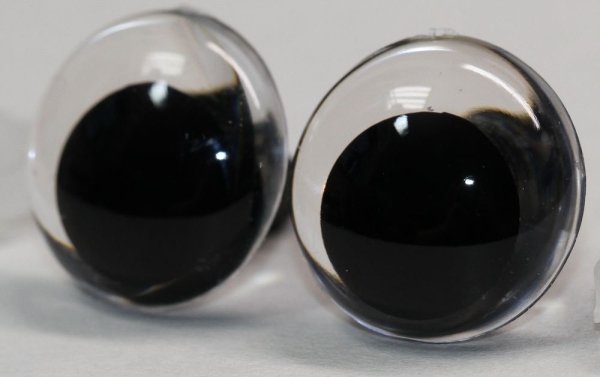 1 Paar Sicherheitsaugen 20 mm Schielaugen transparent