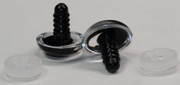 1 Paar Sicherheitsaugen 20 mm Schielaugen transparent