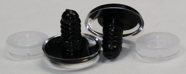 1 Paar Sicherheitsaugen 23 mm Schielaugen transparent