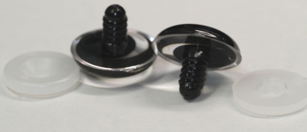 1 Paar Sicherheitsaugen 28 mm Schielaugen transparent