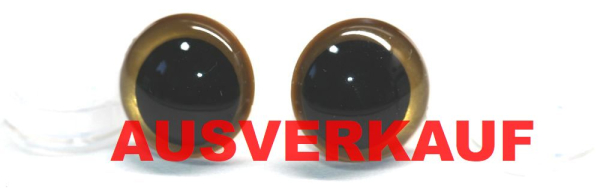 1 Paar Sicherheitsaugen 16 mm gold metallic Schielaugen