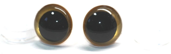 1 Paar Sicherheitsaugen 16 mm gold metallic Schielaugen
