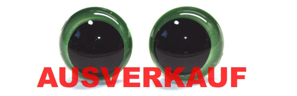 1 Paar Sicherheitsaugen 16 mm hellgrün metallic Schielaugen