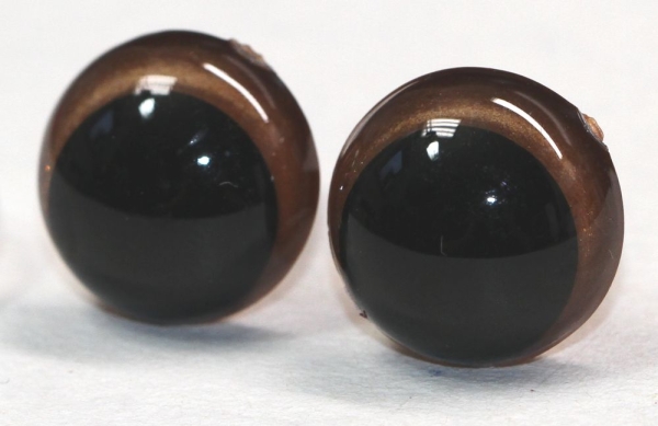 1 Paar Sicherheitsaugen 12 mm rosegold metallic Schielaugen