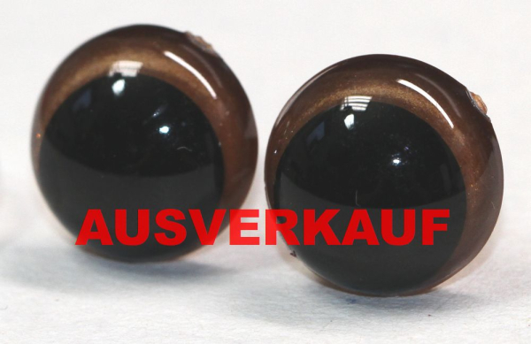 1 Paar Sicherheitsaugen 12 mm rosegold metallic Schielaugen